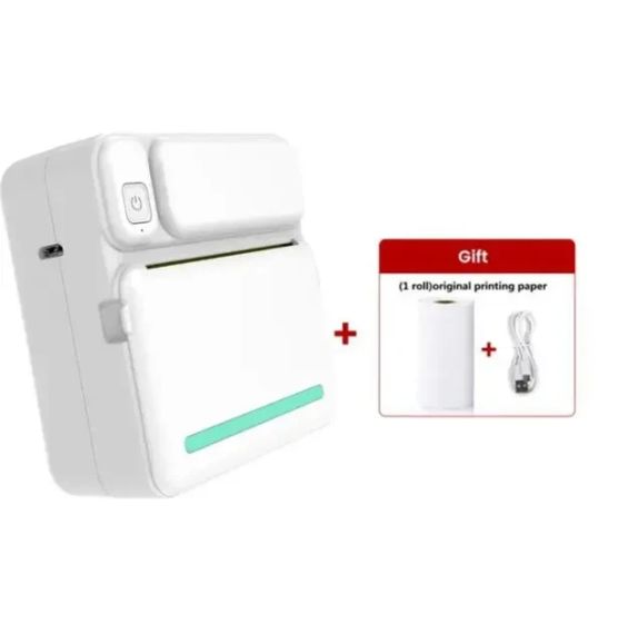 Портативний термопринтер з Bluetooth + рулон термопаперу, C19 / Міні принтер для друку | Зображення 1