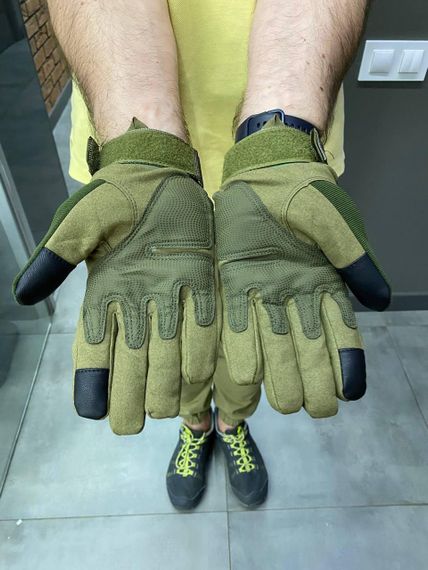 Тактичні Рукавички з Пальцями Oakley Оліва! Військові Рукавички Повнопалі   знижка | Зображення 3