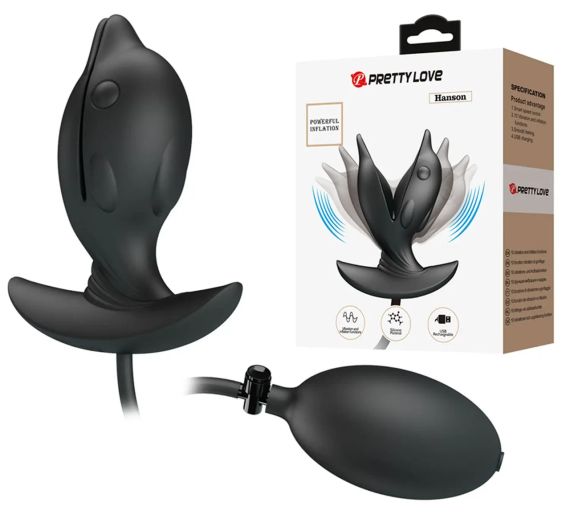 Анальна пробка що розкривається, з вібрацією Pretty Love - Hanson, BI-040161Q sexstyle
