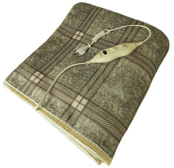 Электропростынь Electric Blanket 7422 150х160 см, сірий картатий | Зображення 1