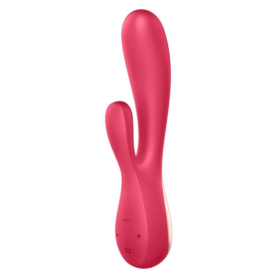 Смарт вібратор-кролик Satisfyer Mono Flex Red, 2 мотори, керування через інтернет | Зображення 1