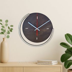 Настінний дерев'яний годинник з фанери Оригінальний годинник  Декор для дому, офісу, подарунок