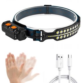 Ліхтар налобний з датчиком руху, від USB, BL W690-2 / Акумуляторний світлодіодний ліхтарик на голову