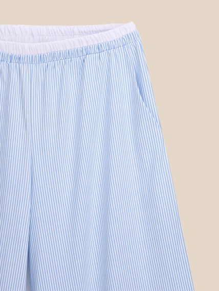 Штани в смужку для дівчинки LAWA GTC02337 140 см Блакитно-білий shop (2000999610035) | Зображення 1