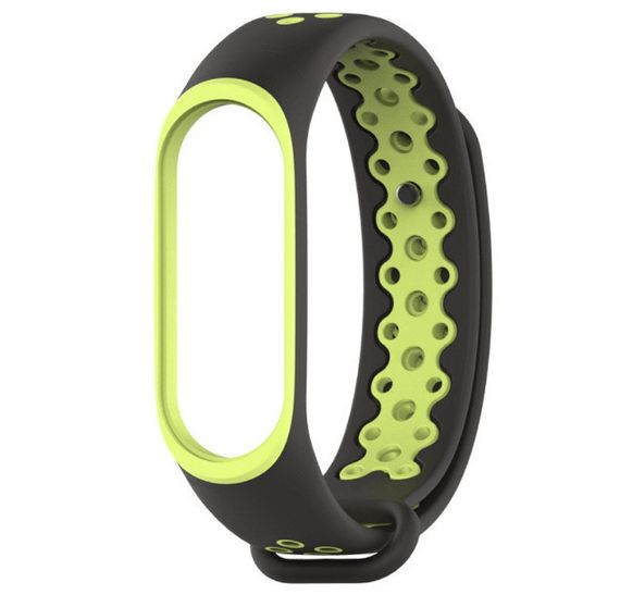 Силіконовий ремінець Primo Perfor Sport для фітнес-браслета Xiaomi Mi Band 4 - Black&Green