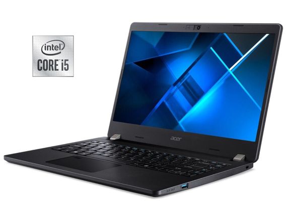 Ультрабук Acer TravelMate P214 / 14" (1920x1080) TN / Intel Core i5-10210U (4 (8) ядер по 1.6 - 4.2 GHz) / 16 GB DDR4 / 256 GB SSD / Intel UHD Graphics / WebCam / Win 11 Home б/у