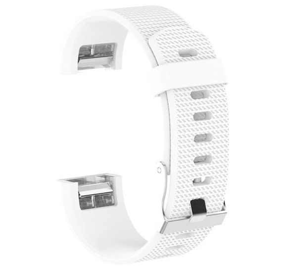 Силіконовий ремінець Primolux для фітнес браслета Fitbit Charge 2 - S White | Зображення 1