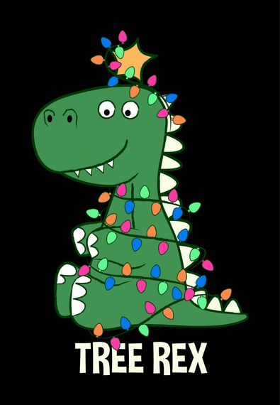 Футболка чоловіча чорна з принтом "Tree Rex", 2XL | Зображення 1