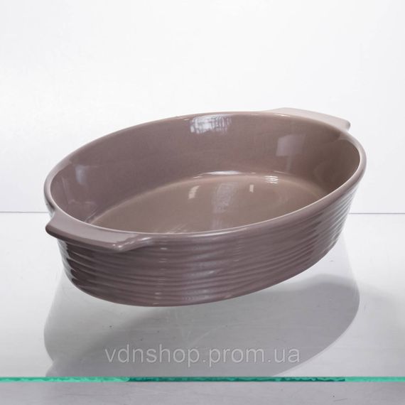 Форма для запекания овальная 36×22.5×7 (см) форма для духовки 2 литра Бежевый S1286 | Зображення 3