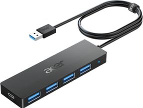 Концентратор Acer 5-в-1 USB 3.0 — розгалужувач / подовжувач із живленням 5V/3A для ноутбука