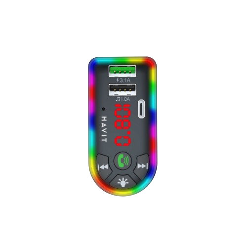 FM-модулятор бездротовий чорний Havit HV-FM813BT | Зображення 1