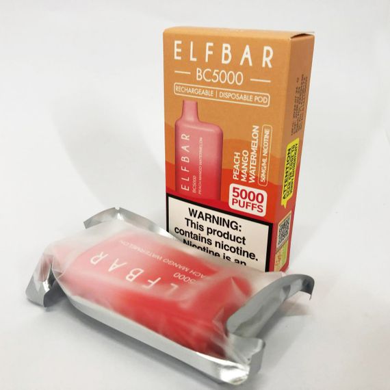 Elf Bar BC5000 смак Персик Манго Кавун (Peach Mango Watermelon) | Зображення 5