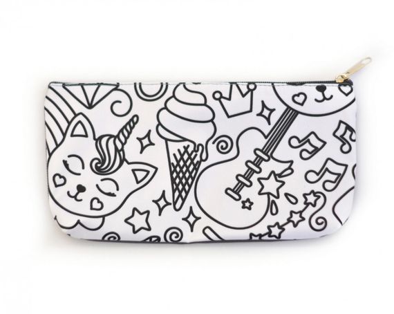 Пенал розмальовка 4Profi "Caticorn" сіро-білий 23884