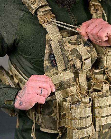 Якісна плитоноска 4 скидання з наплечником Attack піксель ПП7564 | Зображення 7