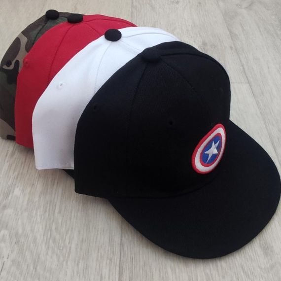 Кепка дитяча снепбек (Snapback) Капітан Америка Камуфляж з чорним 50-54р (2221) | Зображення 8