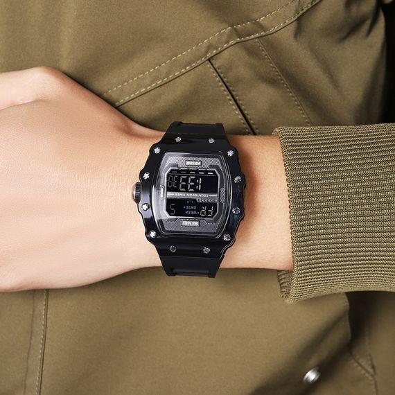 Чоловічий годинник Skmei 2296BTBKBK Bright Black | Зображення 3