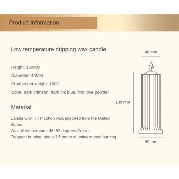 Свічка низькотемпературна рожева Low temperature wax candle 150 г | Зображення 4