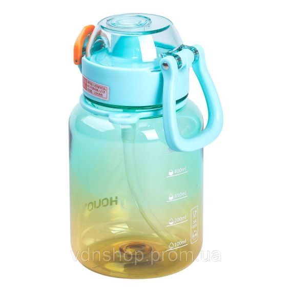 Бутылка для воды многоразовая 700 мл бутылочка с трубочкой для спорта и школы 16.5 см HP-14-32TU | Зображення 3