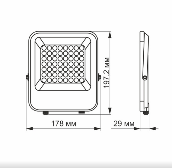 LED Прожектор 30W 5000К 12-24V сірий VL-F2-305G-12V Premium Videx | Зображення 1