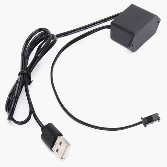 Гнучка світлодіодна стрічка для авто 3м, від USB, Синя / Неонова підсвітка для салону автомобіля | Зображення 7