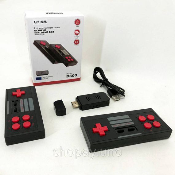 Приставка ігрова Mini Game Box D600 HDMI ігрова консоль, приставка 8 біт для дітей, приставки денді | Зображення 1