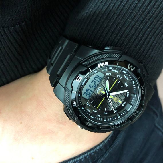 Спеціальні годинники для армії SKMEI 4541/1454BKWT, Чоловічі водостійкі кварцові годинники LD-53