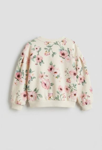 Дитячий світшот для дівчинки H&M 92 см Молочний (26062205A2) | Зображення 1