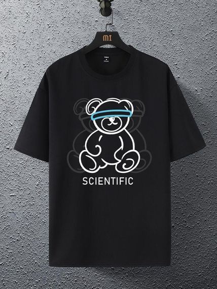 Футболка чоловіча з принтом повсякденна XL Чорний