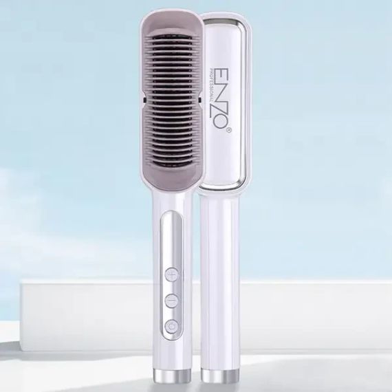 Гребінець-випрямляч для волосся ENZO-4114 Біла