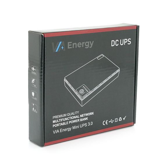 Портативне джерело живлення Mini UPS VIA Energy 3.0, ємність (12000мА • год), потужність 36Вт * год, 0,52 кг, 160x40x180 мм | Зображення 2