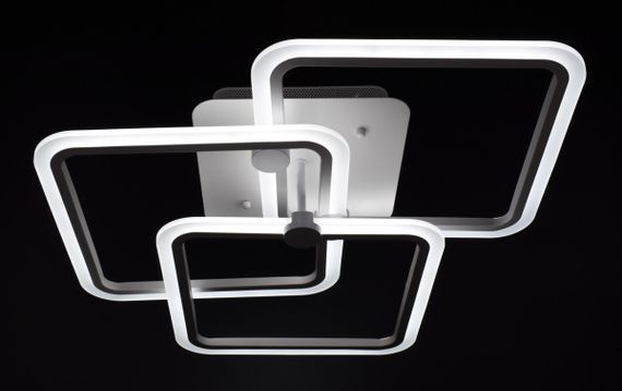 Люстра светодиодная потолочная LED светильник для квартиры на потолок лэд с пультом 25982 Белый 14х55х55 см. | Зображення 1