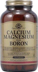 Кальцій, магній + бор, Calcium Magnesium Plus Boron, Solgar, 250 таблеток