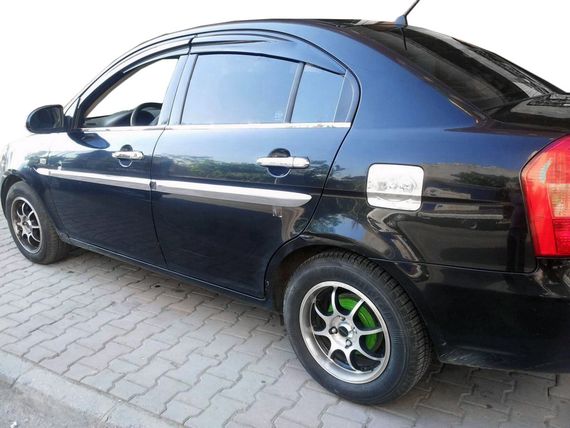 Накладки на ручки (4 шт) Carmos - Турецька сталь для Hyundai Accent 2006-2010 рр | Зображення 2