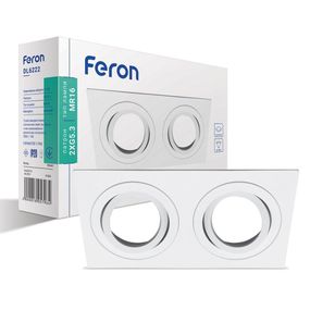Вбудований поворотний світильник Feron DL6222 під лампу білий