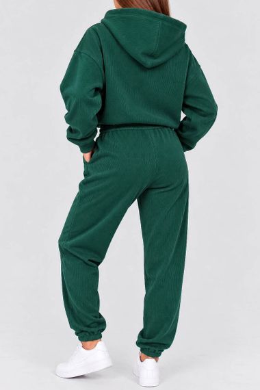 Костюм трикотажний жіночий, колір зелений, 244R9137 | Зображення 2