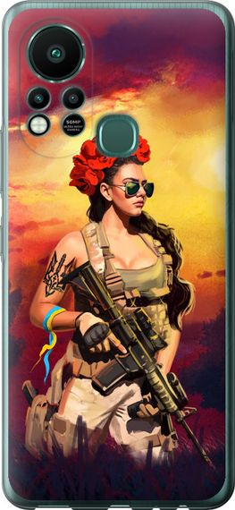 Чехол на Infinix Hot 11S Украинка с оружием "5316u-2757-17620"