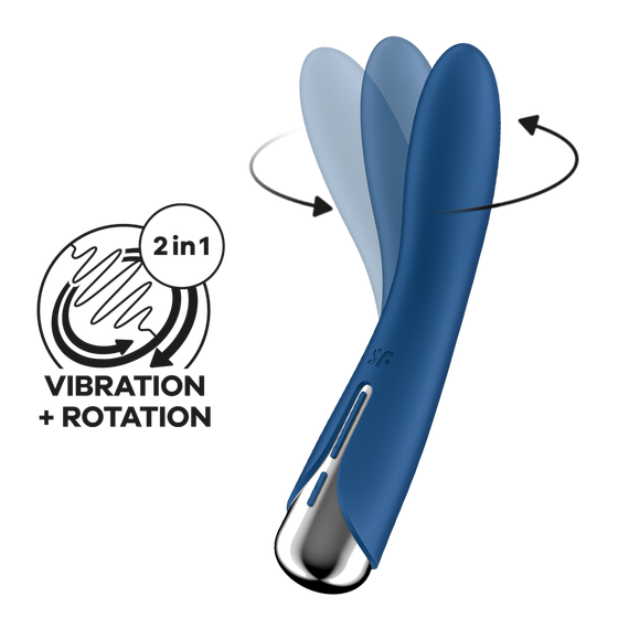 Вибратор с ротацией Spinning Vibe 1 синий Satisfyer (Германия) sexstyle
