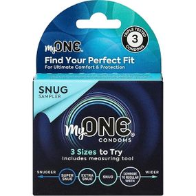 Набор латексных презервативов разных размеров My ONE Snug Sampler (цена за упаковку, 3 шт.) Sex Aura