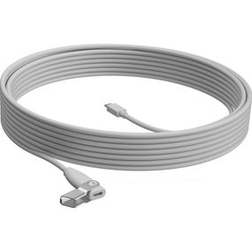 Кабель мультимедийный Logitech Rally Mic Pod Extension Cable Off White USB WW 10M (952-000047)