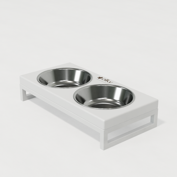 Миски на подставке для маленьких собак и котов Hollky Base XS (2 × 0,25 л) BXS-28145-WHWH | Зображення 4
