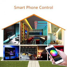 Світлодіодна стрічка SMD 5050 RGB LED 5 м IP65 з пультом та блоком живлення, 5м