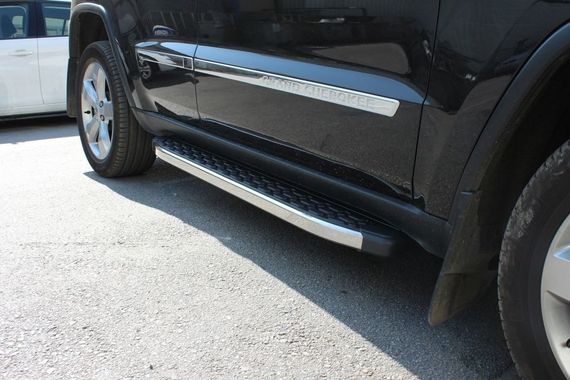 Бокові пороги BlackLine (2 шт., Алюміній) для Jeep Grand Cherokee WK2 2010-2024 рр