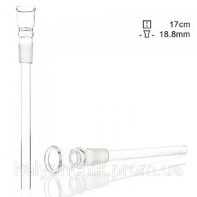 Чиллум скляний d  18,8 мм, L  17 см