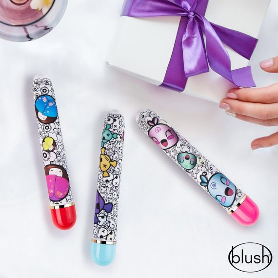 Вибромассажер ,,Дамский пальчик,, с ярким принтом Blush The Collection Play Naughty голубой sexstyle | Зображення 4