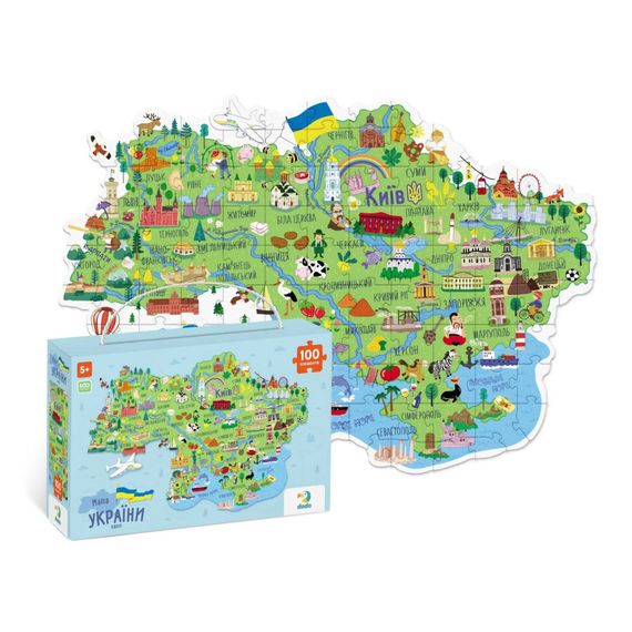 300267 Пазл «Карта України» 100 елементів | Зображення 3