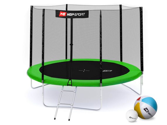 Батут Hop-Sport 10ft (305см) зелений з зовнішньою сіткою | Зображення 3