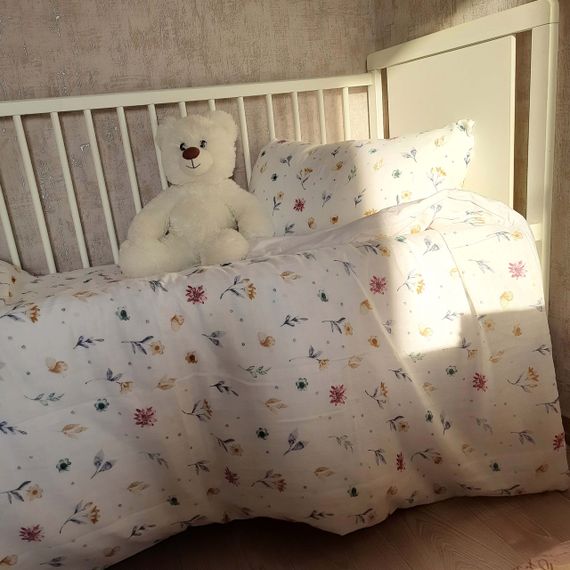 Комплект постільної білизни SoundSleep Flowers муслін підлітковий 145х210 см (94099751) | Зображення 1