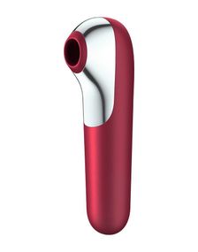 Смарт-вібратор та вакуумний стимулятор 2в1 Satisfyer Dual Love, Червоний