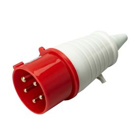 Вилка пряма з заземленям 3P+N переносна IP44 16A 380V Horoz 122-001-0001-010