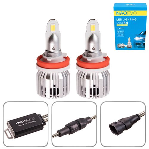 Лампи NAOEVO S4/LED/H8/H9/H11/H16/Flip Chip/9-16V/30W/3600Lm/EMERGENCY3000K/3000K/4300K/ 6500K | Зображення 2